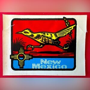 New Mexico Vintage Baxter Lane Co. Travel Decal Waterslide NOS Sticker Suitcase
